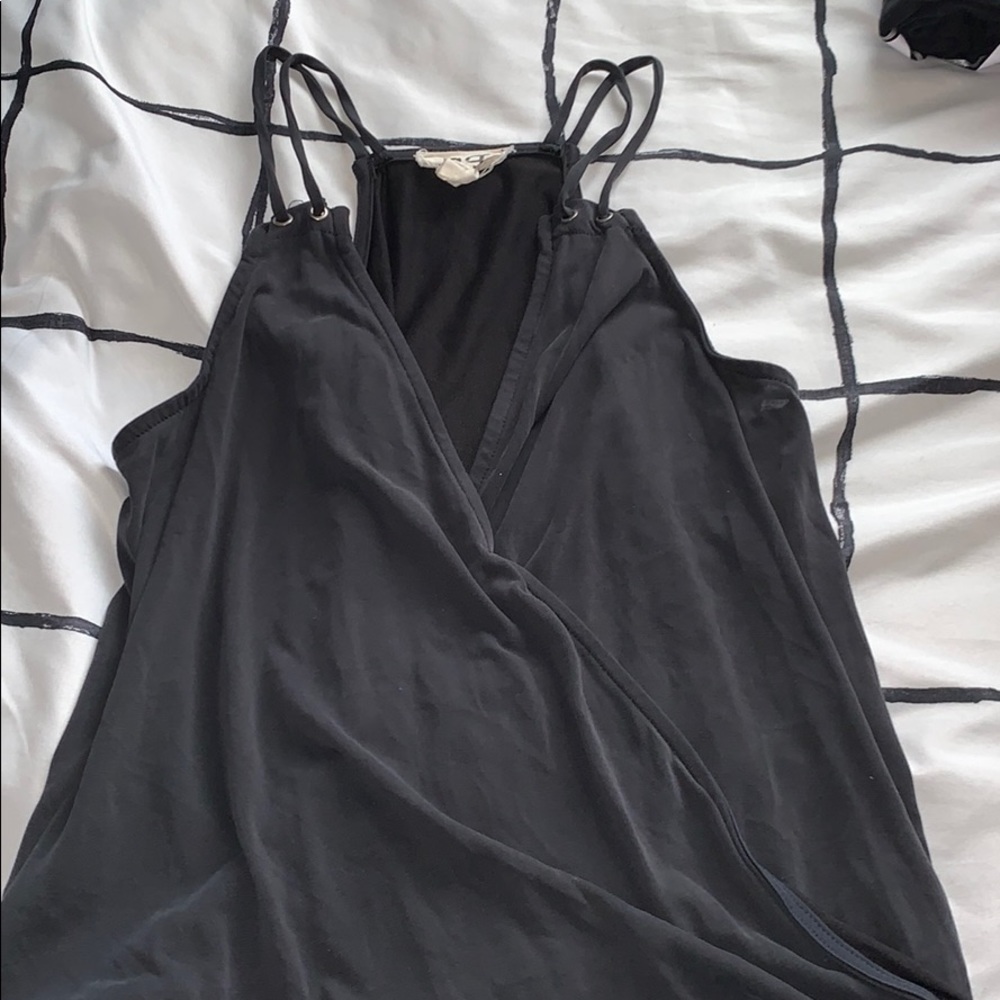 PPLA Clothing Black Tank Crossover Soft Cropped